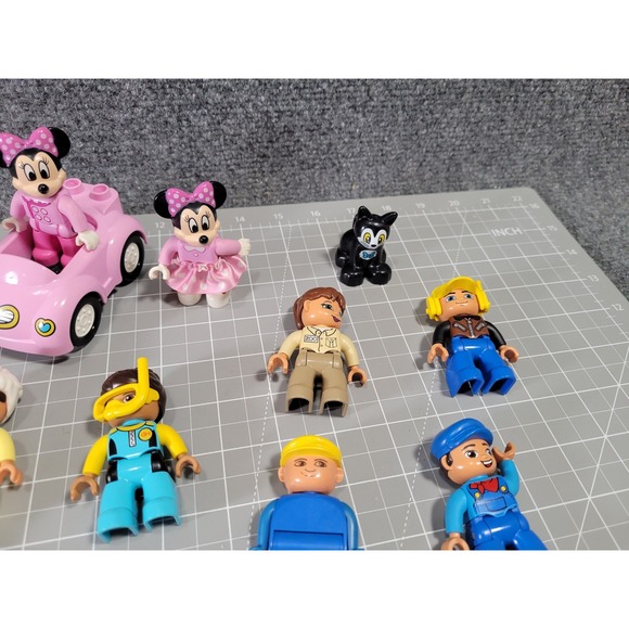 LEGO DUPLO Figures Lot 19 Minnie Mouse Car Animals People Disney Friends Playset - Picture 3 of 7